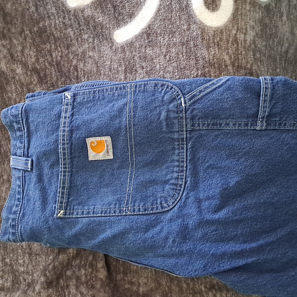Mens Carhartt dungaree fit work jeans w 32 l 30 excellent condition